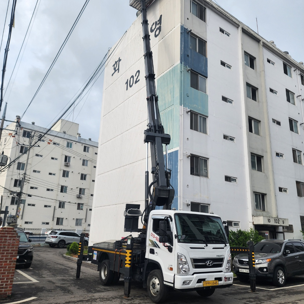 의왕 간판 LED 스카이차 작업